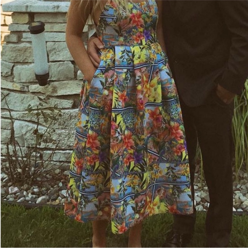 ASOS Floral Multicolor Midi Dress